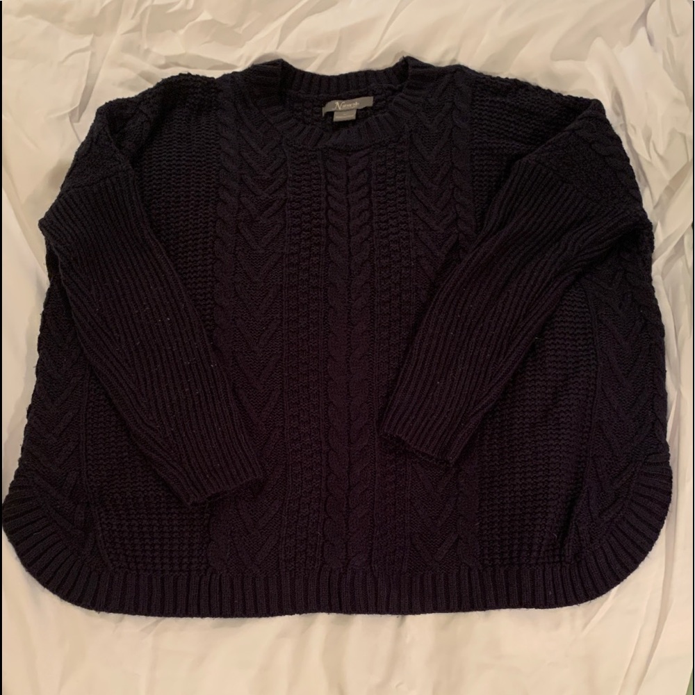 oversized navy blue sweater